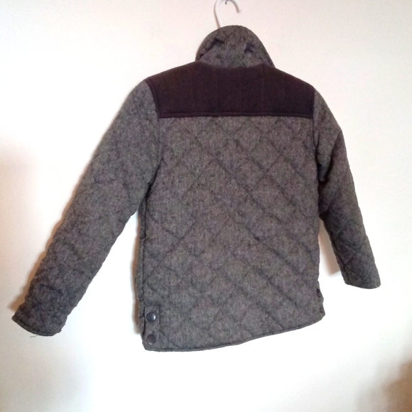 Boy's Quilted Tweed Chore Coat with Corduroy Accents - Picture 6 of 8